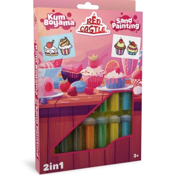 Red Castle kūrybinis smėlio rinkinys 2in1, Keksiukas