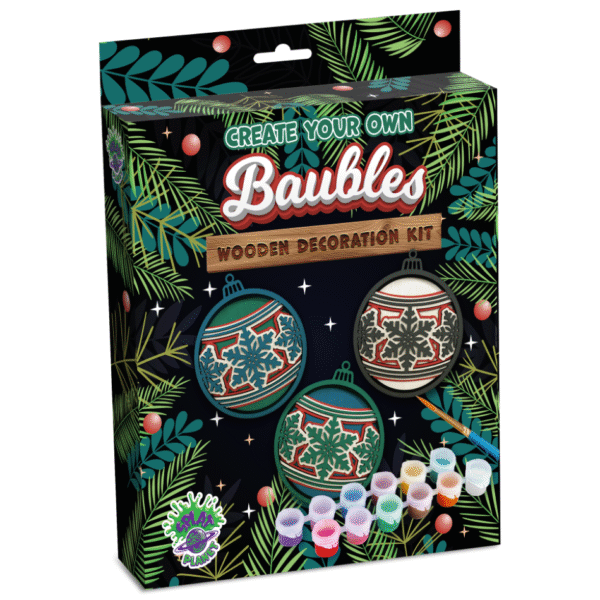 Splat Planet 3D medinis paveikslas, Kalėdiniai žaisliukai Splat Planet 3D medinis paveikslas, Kalėdiniai žaisliukai