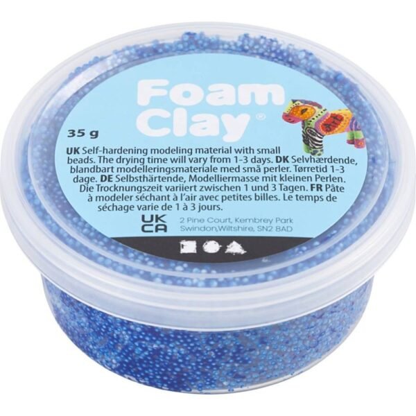 Burbulinis modelinas „Foam Clay“ Creativ (Mėlyna, 35 g) - su granulėmis