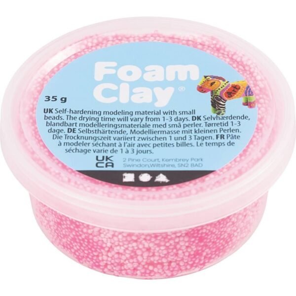 Burbulinis modelinas „Foam Clay“ Creativ (Rožinė, 35 g) - su granulėmis
