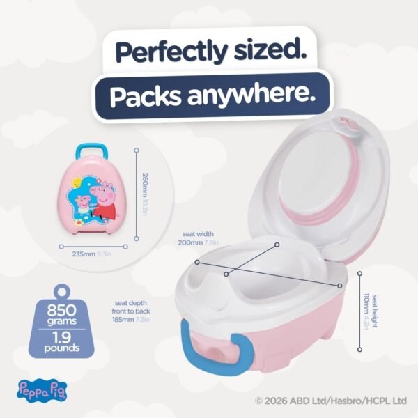 My Carry Potty „Mokomasis nešiojamas naktipuodis Peppa Pig, švelniai rausva“